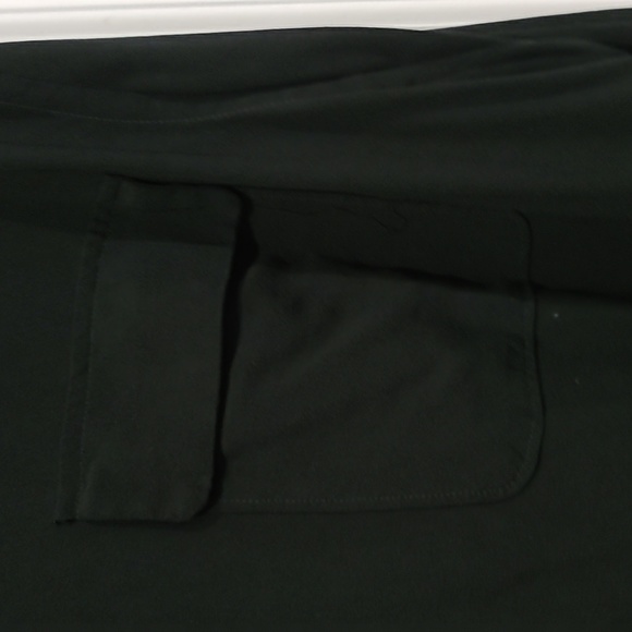 NWT Mens Blk  L/S 2 Pkt Rayon Slim Btn Down Shirt Size: XL - Picture 4 of 6